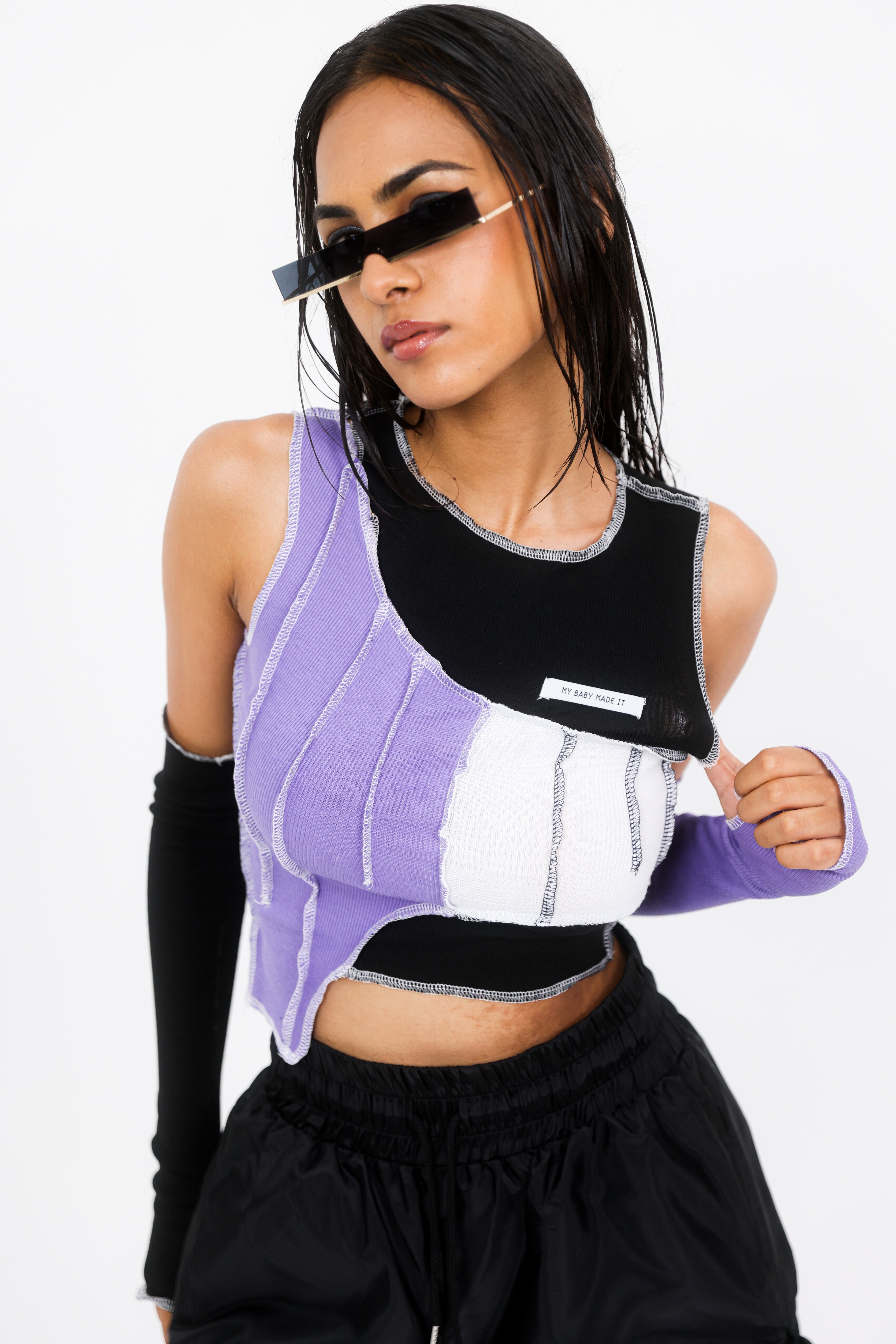 Daak Target Rebel Crop Top With Thumb-hole Sleeves – Daak Street